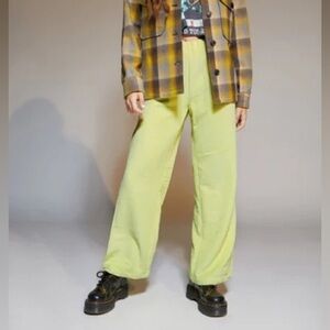 BDG Blaine Corduroy Puddle Pant in Lime XS